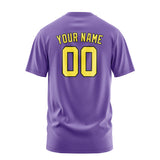 Custom Light Purple Light Yellow T-Shirt