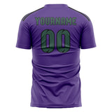 Custom Light Purple Blue Green Soccer Jersey