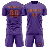 Custom Light Purple Copper Rose Soccer Set