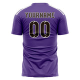 Custom Light Purple Brown Soccer Jersey