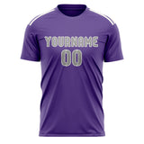 Custom Light Purple Gray Soccer Jersey
