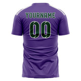 Custom Light Purple Green Soccer Jersey