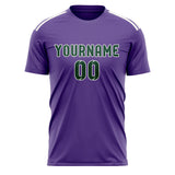 Custom Light Purple Green Soccer Jersey