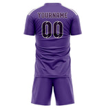 Custom Light Purple Purple Soccer Set