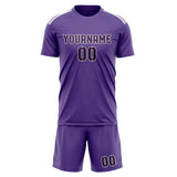 Custom Light Purple Purple Soccer Set