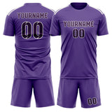 Custom Light Purple Purple Soccer Set
