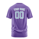 Custom Light Purple Light Blue T-Shirt