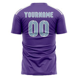 Custom Light Purple Light Blue Soccer Jersey