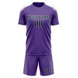 Custom Light Purple Blue Soccer Set