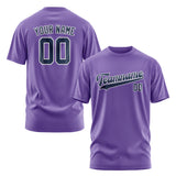 Custom Light Purple Blue T-Shirt
