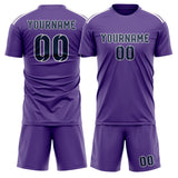 Custom Light Purple Blue Soccer Set