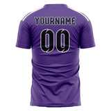 Custom Light Purple Navy Soccer Jersey