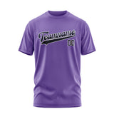 Custom Light Purple Navy T-Shirt