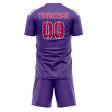 Custom Light Purple Pink Soccer Set