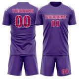 Custom Light Purple Pink Soccer Set