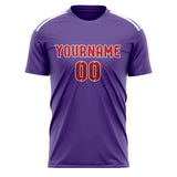 Custom Light Purple Red Soccer Jersey