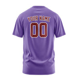Custom Light Purple Crimson Red T-Shirt