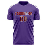 Custom Light Purple Crimson Red Soccer Jersey