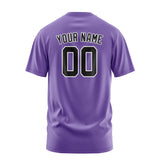 Custom Light Purple Black T-Shirt