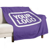 Custom Lavender White Blanket