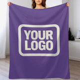 Custom Lavender White Blanket