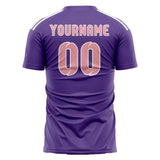 Custom Light Purple Light Pink Soccer Jersey