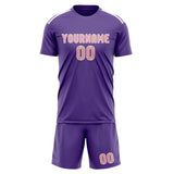 Custom Light Purple Light Pink Soccer Set