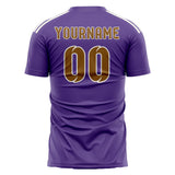 Custom Light Purple Khaki Soccer Jersey