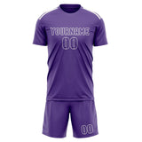 Custom Light Purple Light Purple Soccer Set