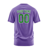 Custom Light Purple Emerald Green T-Shirt