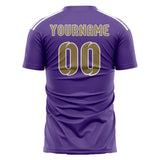 Custom Light Purple Light Khaki Soccer Jersey