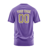 Custom Light Purple Light Khaki T-Shirt