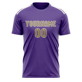 Custom Light Purple Light Khaki Soccer Jersey
