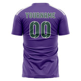 Custom Light Purple Blue Green Soccer Jersey