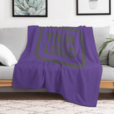 Custom Lavender Dark Gray Blanket