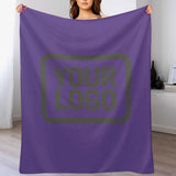 Custom Lavender Dark Gray Blanket