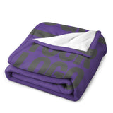 Custom Lavender Dark Gray Blanket