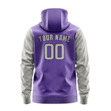 Custom Light Purple Gray Hoodie 2323040423B31704