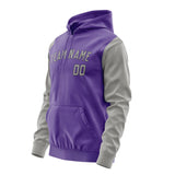 Custom Light Purple Gray Hoodie 2323040423B31704