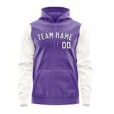 Custom Light Purple White Hoodie 2323181823B31718