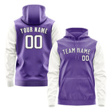 Custom Light Purple White Hoodie