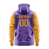 Custom Light Purple Yellow Hoodie 2323191923B31719