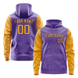 Custom Light Purple Yellow Hoodie