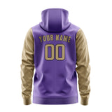 Custom Light Purple Light Khaki Hoodie 2323252523B31725