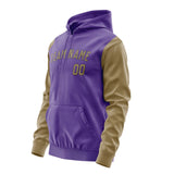 Custom Light Purple Light Khaki Hoodie 2323252523B31725