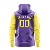 Custom Light Purple Light Yellow Hoodie 2323262623B31726