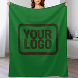 Custom Emerald Green Dark Olive Blanket