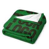 Custom Emerald Green Dark Olive Blanket