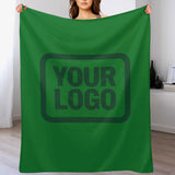 Custom Emerald Green Moss Green Blanket