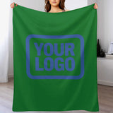 Custom Emerald Green Sky Blue Blanket